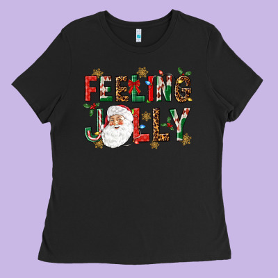 Feeling Jolly Ladies Tee Designed By Nancycooperartshop