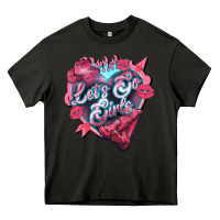 Asphalt lets go girls pink Heavy Core Tee - NancyCooperArtShop
