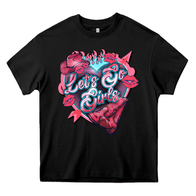 Lets Go Girls Pink Heavy Core Tee by NancyCooperArtShop | Teevron