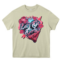 Mossy lets go girls pink Heavy Core Tee - NancyCooperArtShop