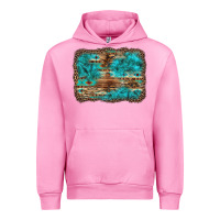 Fuchsia Pink western turquoise stone aztec tiger pattern background Urban Hoodie - Artiststas