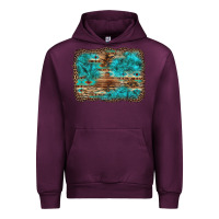 Mauve Wine western turquoise stone aztec tiger pattern background Urban Hoodie - Artiststas