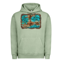 Pigment Oil Green western turquoise stone aztec tiger pattern background Urban Hoodie - Artiststas