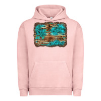 Pigment Salmon western turquoise stone aztec tiger pattern background Urban Hoodie - Artiststas