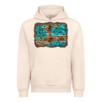 Sandshell western turquoise stone aztec tiger pattern background Urban Hoodie - Artiststas