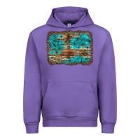 Tulip western turquoise stone aztec tiger pattern background Urban Hoodie - Artiststas