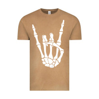 Vintage Camel halloween skeleton hand horns rock n roll music lover tank top Vintage Tee - trangStudio
