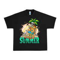 Black Hello summer skeleton Urban Heavy Tee - NancyCooperArtShop