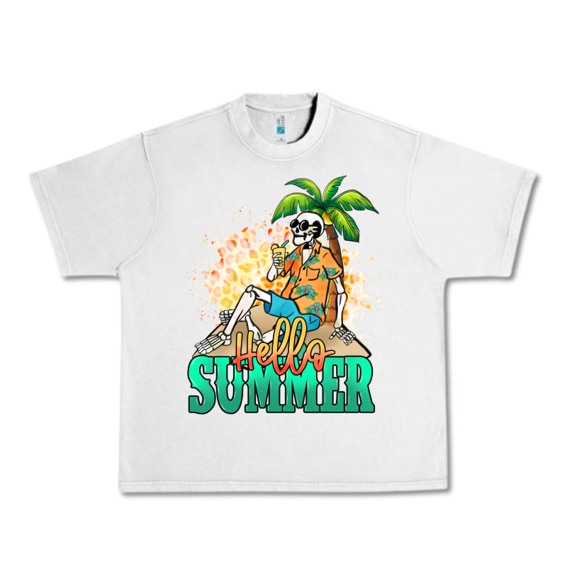 Hello Summer Skeleton Urban Heavy Tee by NancyCooperArtShop | Teevron