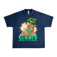 Navy Hello summer skeleton Urban Heavy Tee - NancyCooperArtShop