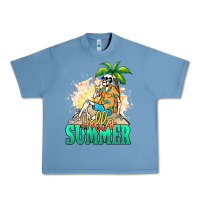 Pebble Blue Hello summer skeleton Urban Heavy Tee - NancyCooperArtShop