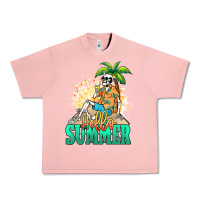 Salmon Hello summer skeleton Urban Heavy Tee - NancyCooperArtShop