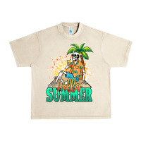 Sandshell Hello summer skeleton Urban Heavy Tee - NancyCooperArtShop