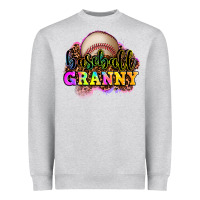 Heather Grey baseball granny Heavyweight Sweatshirt - OliviaCreatesArt