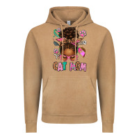 Vintage Camel Afro Messy Bun Cat Mom Vintage Hoodie - texasbilliewilder
