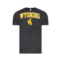 Vintage Black Kids Wyoming Cowboys Apparel Fan Favorite Brown Arch Vintage Tee - trangStudio
