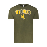 Vintage Olive Kids Wyoming Cowboys Apparel Fan Favorite Brown Arch Vintage Tee - trangStudio