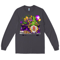Smoke Mardi Gras gnome on the truck Long Sleeve Tee - HowdyJamesFarm