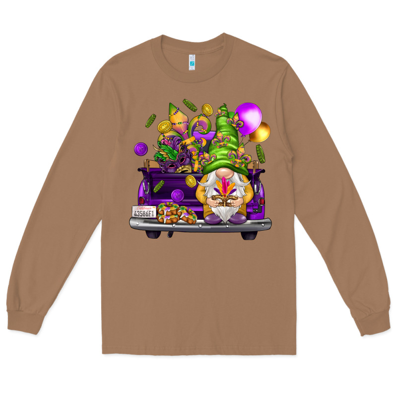 Mardi Gras Gnome On The Truck Long Sleeve Tee by HowdyJamesFarm | Teevron