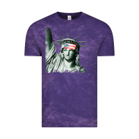 Cloud Purple Puerto Rico Resiste Statue of Liberty Puerto Rican Flag Vintage Tee - trangStudio