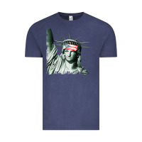 Vintage Denim Puerto Rico Resiste Statue of Liberty Puerto Rican Flag Vintage Tee - trangStudio