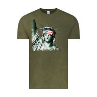 Vintage Olive Puerto Rico Resiste Statue of Liberty Puerto Rican Flag Vintage Tee - trangStudio