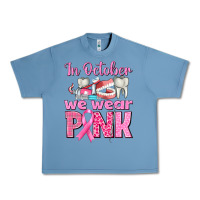 Pebble Blue in october we wear pink breast cancer awareness Urban Heavy Tee - texasbilliewilder