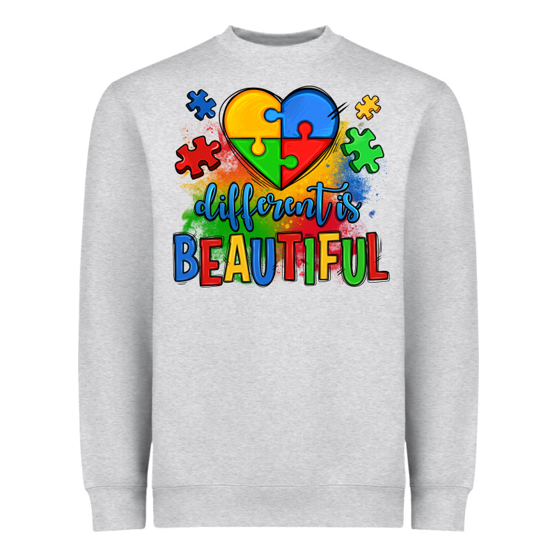 Different Is Beautiful Autism Heavyweight Sweatshirt by OliviaCreatesArt | Teevron