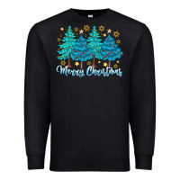 Black Merry Christmas Premium Sweatshirt - CowhideDigitalArt