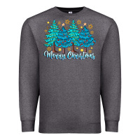 Charcoal Heather Merry Christmas Premium Sweatshirt - CowhideDigitalArt