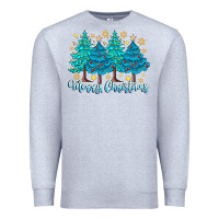 Heather Grey Merry Christmas Premium Sweatshirt - CowhideDigitalArt