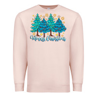 Pale Pink Merry Christmas Premium Sweatshirt - CowhideDigitalArt