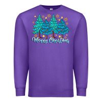 Purple Merry Christmas Premium Sweatshirt - CowhideDigitalArt