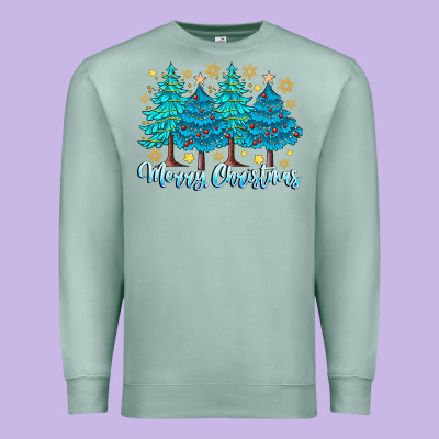 Merry Christmas Premium Sweatshirt Designed By Cowhidedigitalart