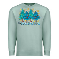 Seafoam Merry Christmas Premium Sweatshirt - CowhideDigitalArt