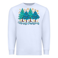 White Merry Christmas Premium Sweatshirt - CowhideDigitalArt