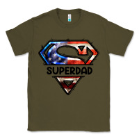 Army Green American Superdad Classic Tee - LillyAllenDesigns