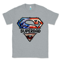 Heather Grey American Superdad Classic Tee - LillyAllenDesigns