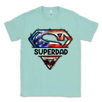Seafoam American Superdad Classic Tee - LillyAllenDesigns