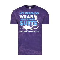 Cloud Purple My Friends Wear Tight Rubber Suits  Scuba Diving & Diver Vintage Tee - trangStudio