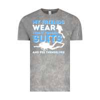 Cloud Rock My Friends Wear Tight Rubber Suits  Scuba Diving & Diver Vintage Tee - trangStudio