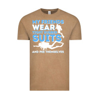 Vintage Coffee My Friends Wear Tight Rubber Suits  Scuba Diving & Diver Vintage Tee - trangStudio