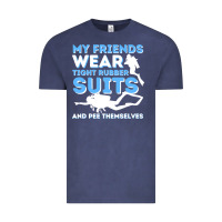 Vintage Denim My Friends Wear Tight Rubber Suits  Scuba Diving & Diver Vintage Tee - trangStudio