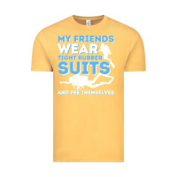 Vintage Mustard My Friends Wear Tight Rubber Suits  Scuba Diving & Diver Vintage Tee - trangStudio