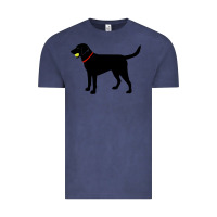 Vintage Denim Labrador Retriever Fetch, Black Lab Play Ball Vintage Tee - trangStudio