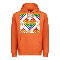 Carrot Pride lgbtq hearts and daisy seamless pattern Premium Hoodie - BundleAndBundleShop