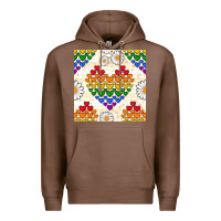 Chestnut Pride lgbtq hearts and daisy seamless pattern Premium Hoodie - BundleAndBundleShop
