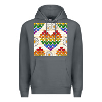 Rock Pride lgbtq hearts and daisy seamless pattern Premium Hoodie - BundleAndBundleShop
