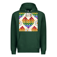 Sports Green Pride lgbtq hearts and daisy seamless pattern Premium Hoodie - BundleAndBundleShop