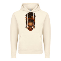 Vintage Artic afro messy bun orange leopard bow Vintage Hoodie - texasbilliewilder